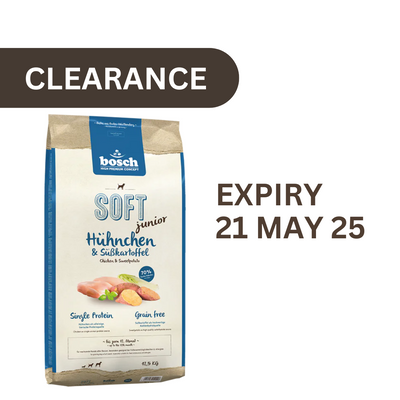 Clearance bosch HPC SOFT Junior Chicken & Sweet Potato 12.5kg